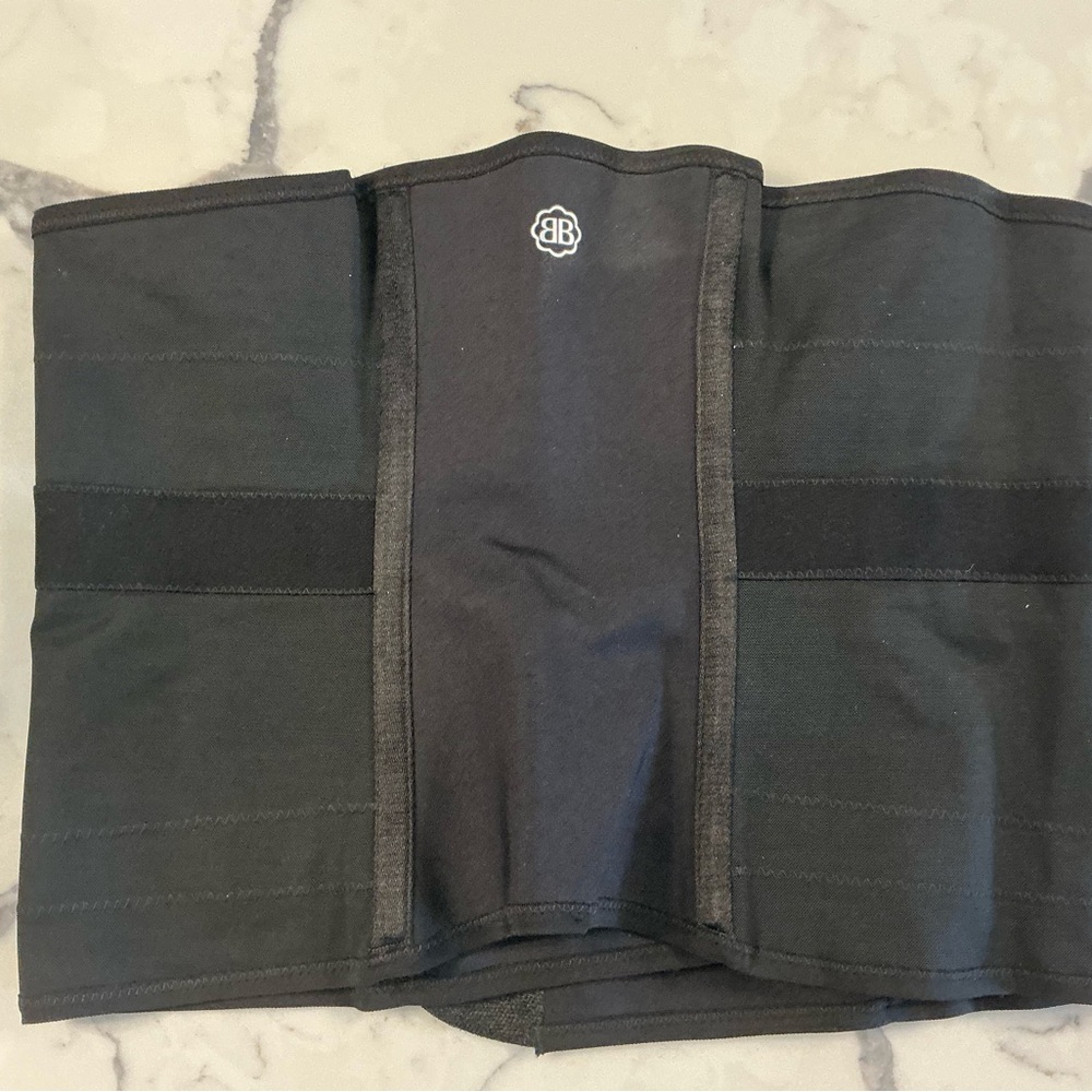 Belly Bandit Black Waist Wrap with White Logo